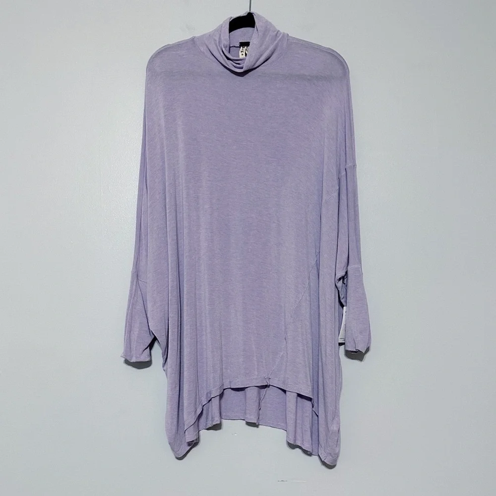 NWT Free People We The Free Terry Tee‎ Purple Smoke Tunic Size Medium